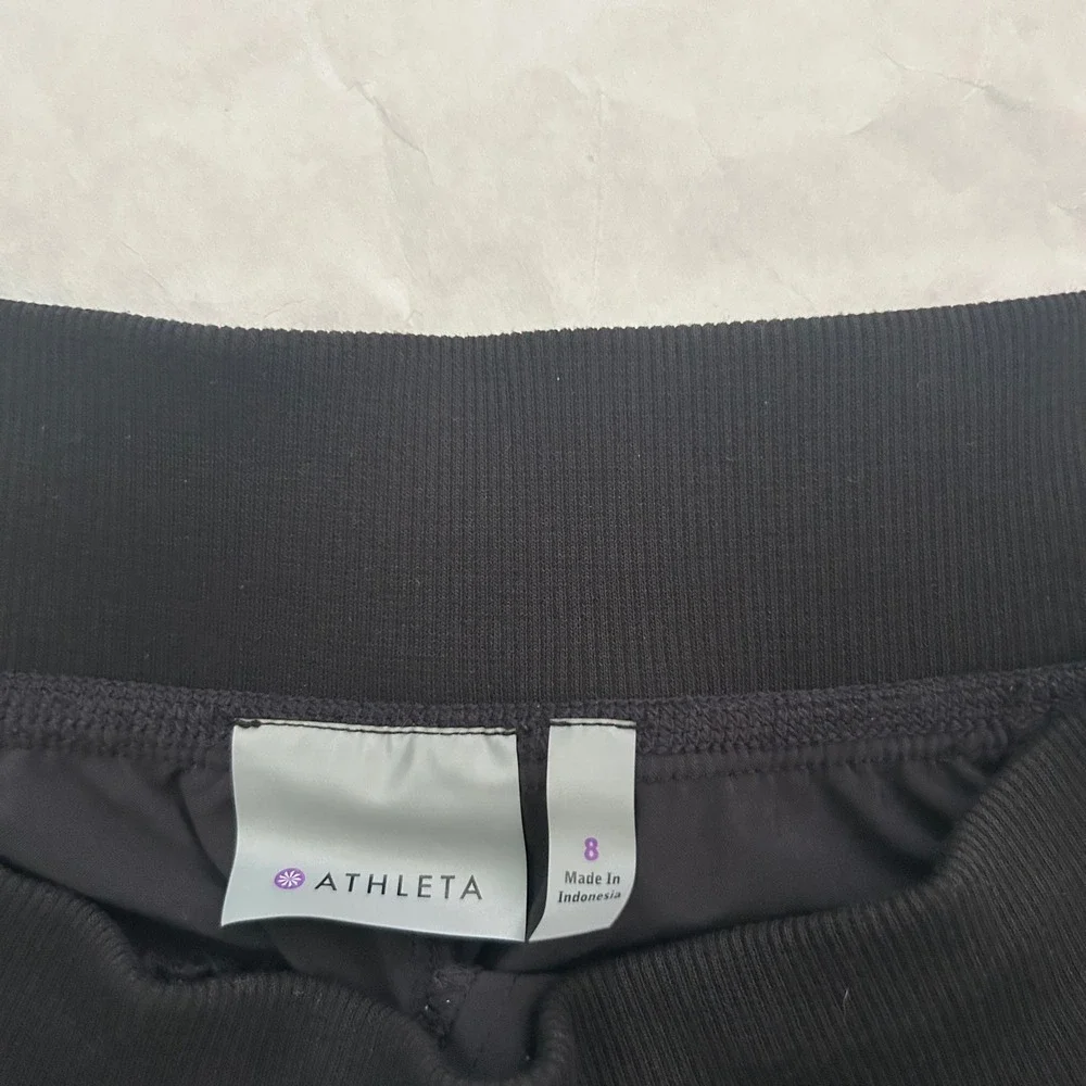 Athleta‎ Black Jogger Pants Womens Size 8 Elastic Waist Athletic Active
